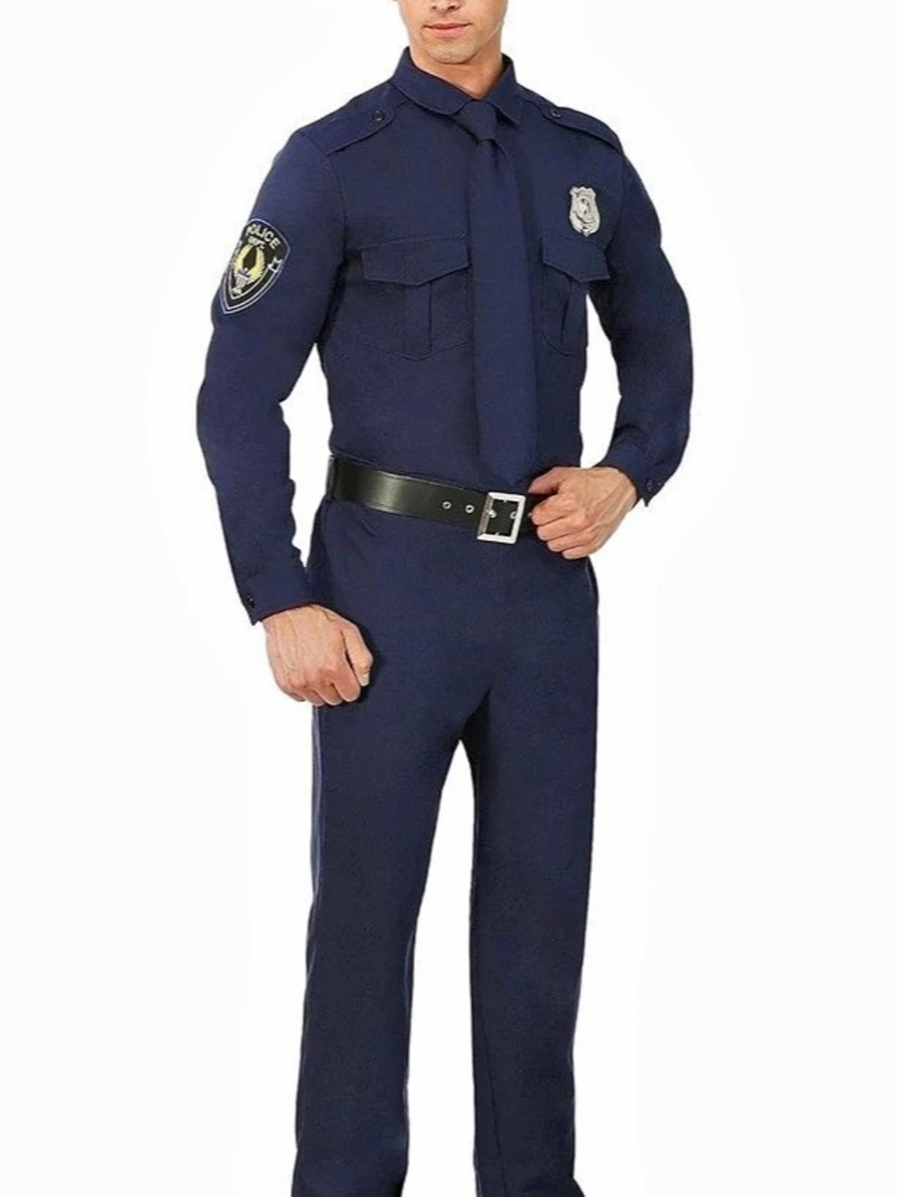 HalloweenCostumes.com Police Costume Dark Navy Adult Small Like New